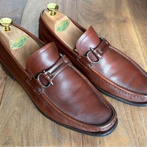 Salvatore Ferragamo Chestnut Leather Loafers
